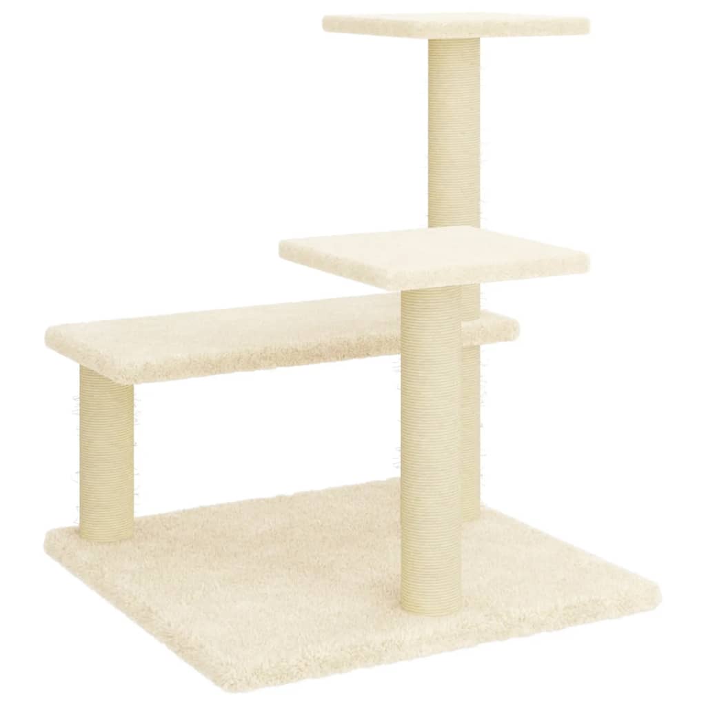 kradsetræ med sisalkradsestolper 61 cm cremefarvet