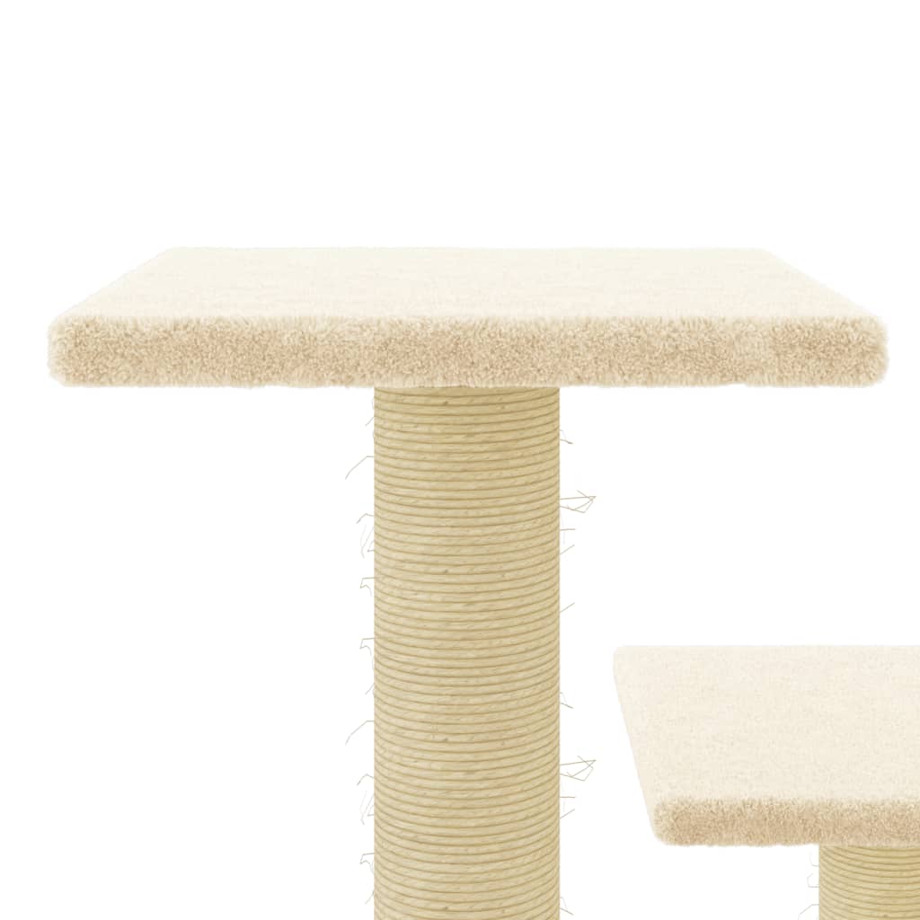 kradsetræ med sisalkradsestolper 61 cm cremefarvet