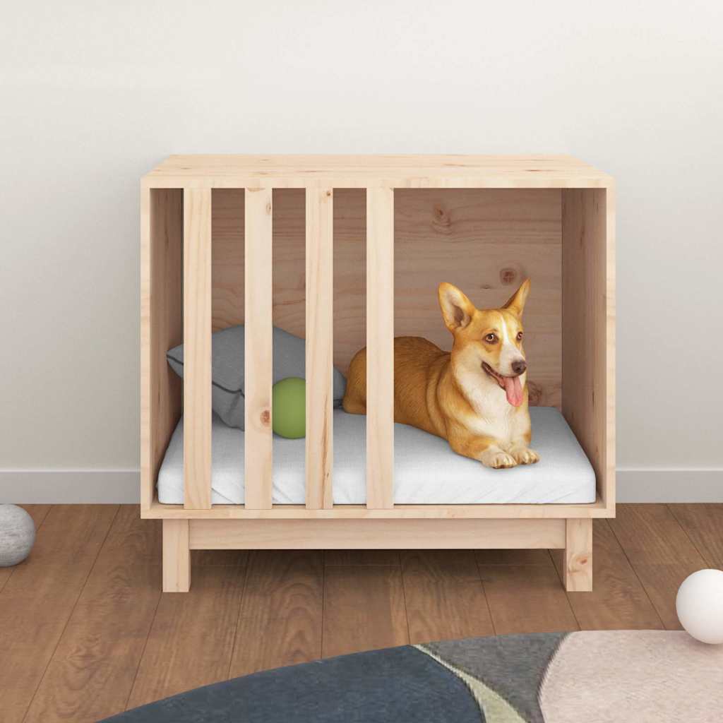 hundehus 70x50x62 cm massivt fyrretræ
