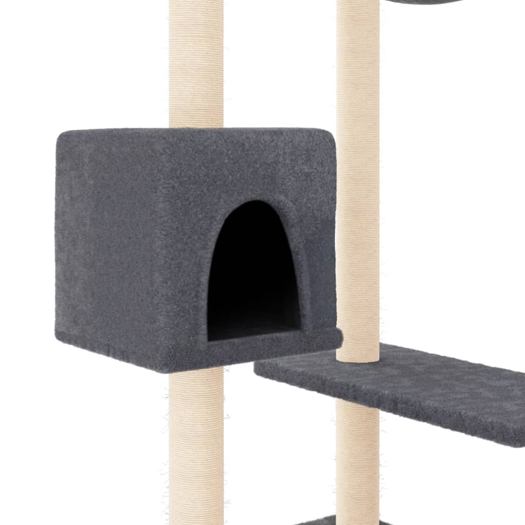 kradsetræ med sisalstolper 82 cm mørkegrå