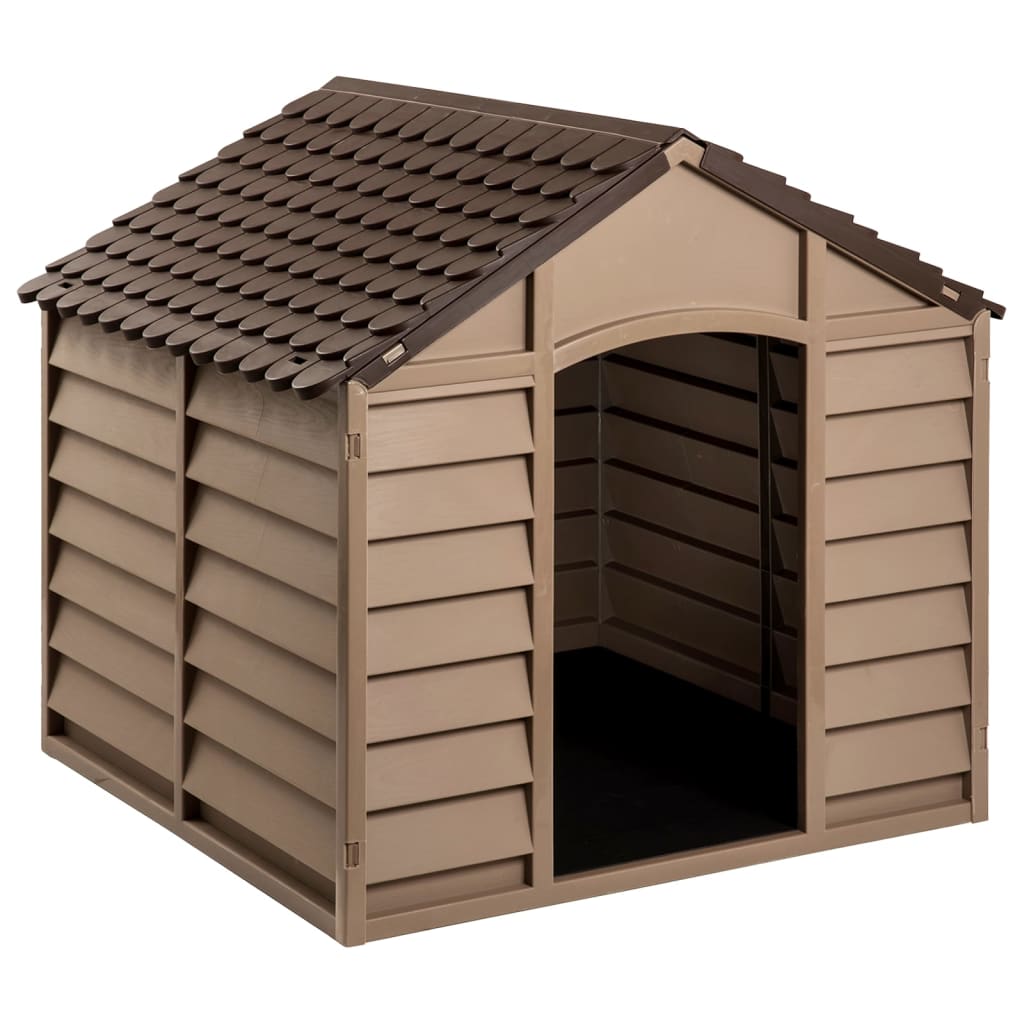 hundehus 86x84x82 cm polypropylen brun