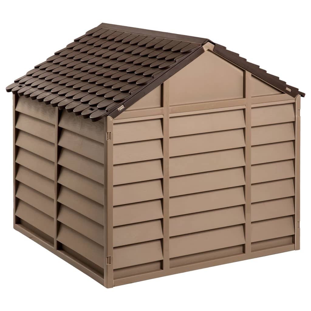 hundehus 86x84x82 cm polypropylen brun
