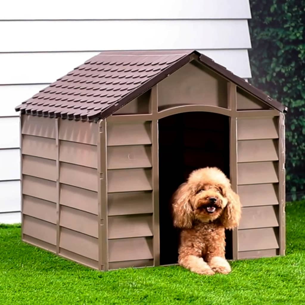 hundehus 86x84x82 cm polypropylen brun