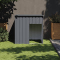 hundehus med tag antracit 110x103x109 cm galvaniseret stål
