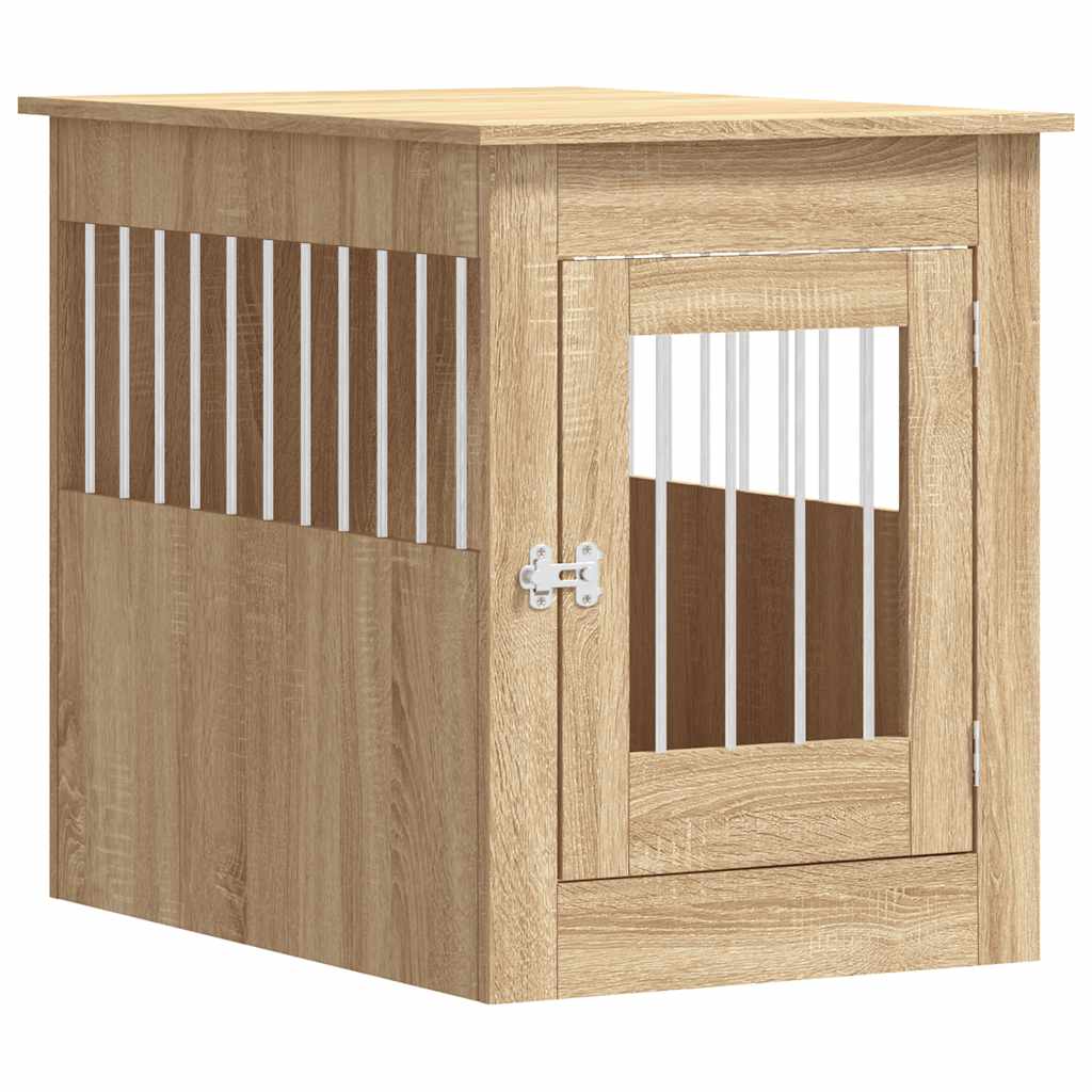 hundebur 55x80x68 cm konstrueret træ sonoma-eg