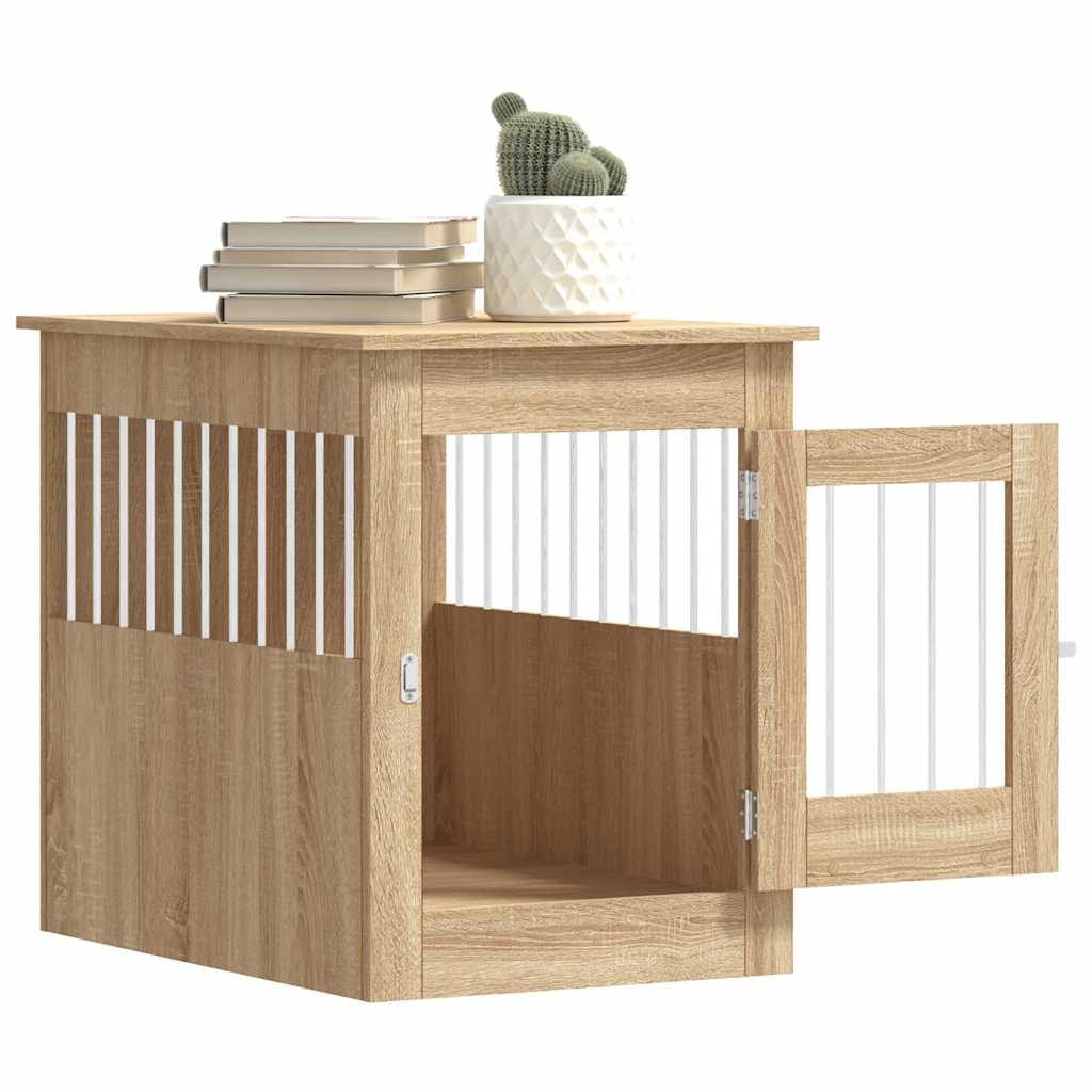 hundebur 55x80x68 cm konstrueret træ sonoma-eg