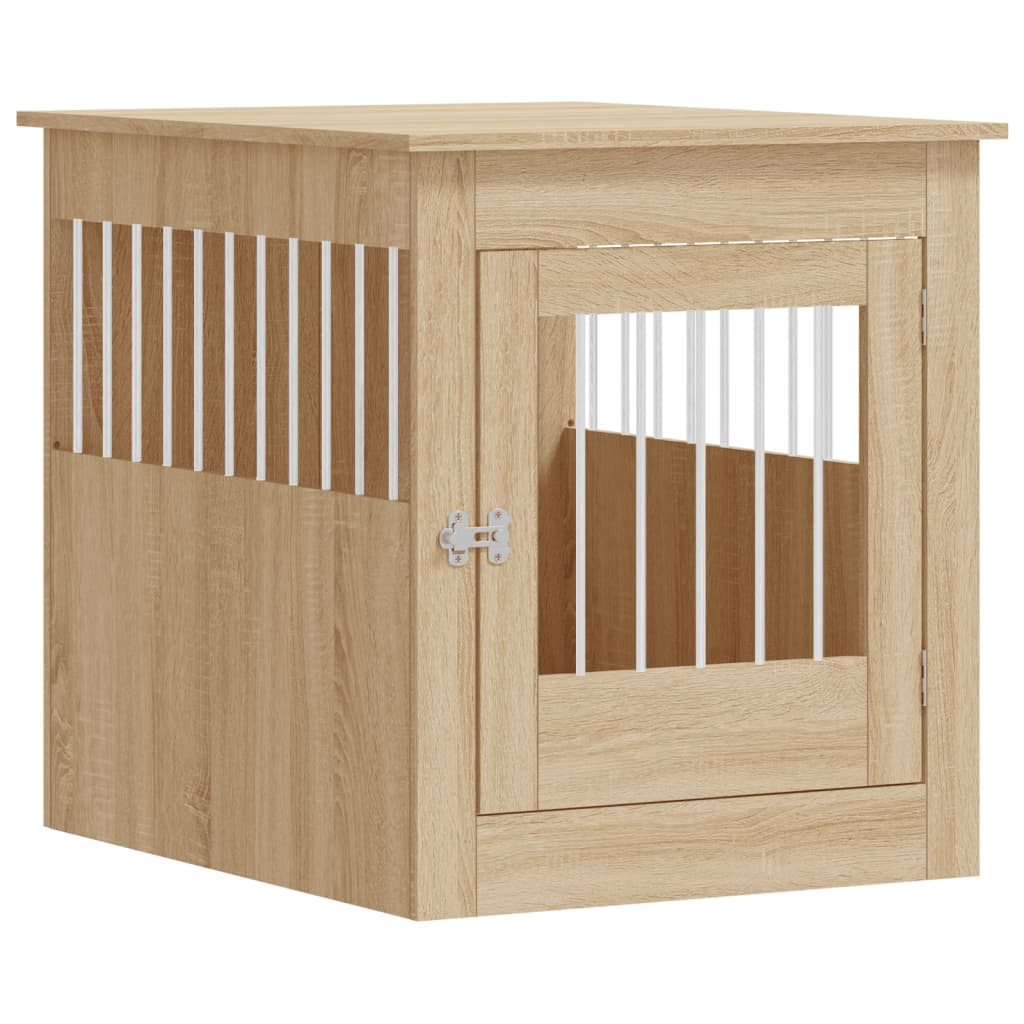 hundebur 64,5x80x71 cm konstrueret træ sonoma-eg