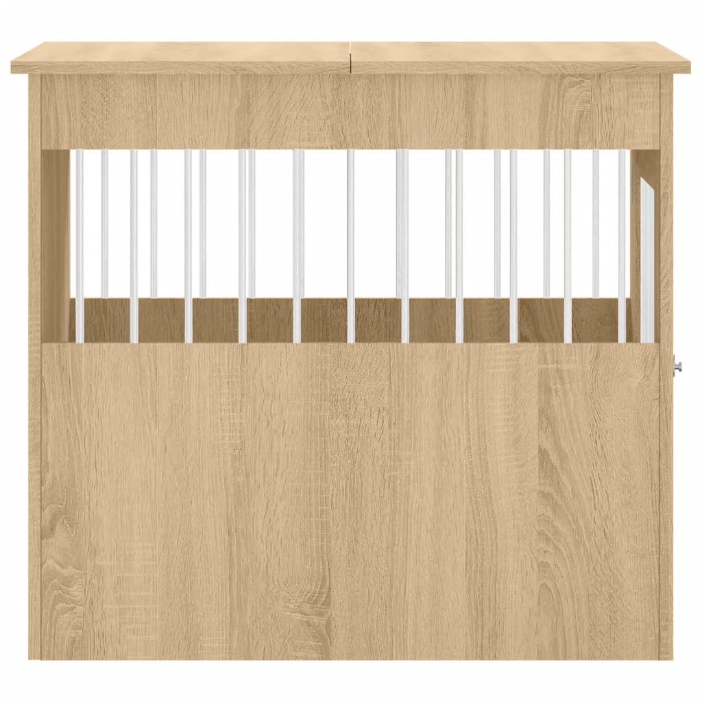 hundebur 64,5x80x71 cm konstrueret træ sonoma-eg