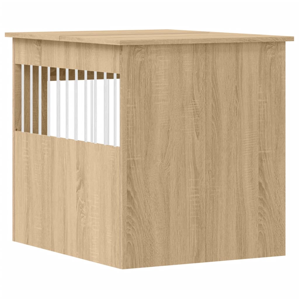 hundebur 64,5x80x71 cm konstrueret træ sonoma-eg