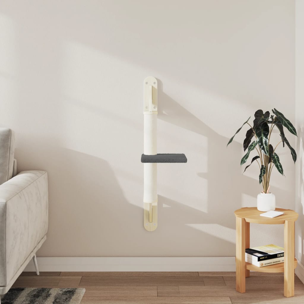 væghængt kradsetræ med kradsestolpe 85,5 cm mørkegrå
