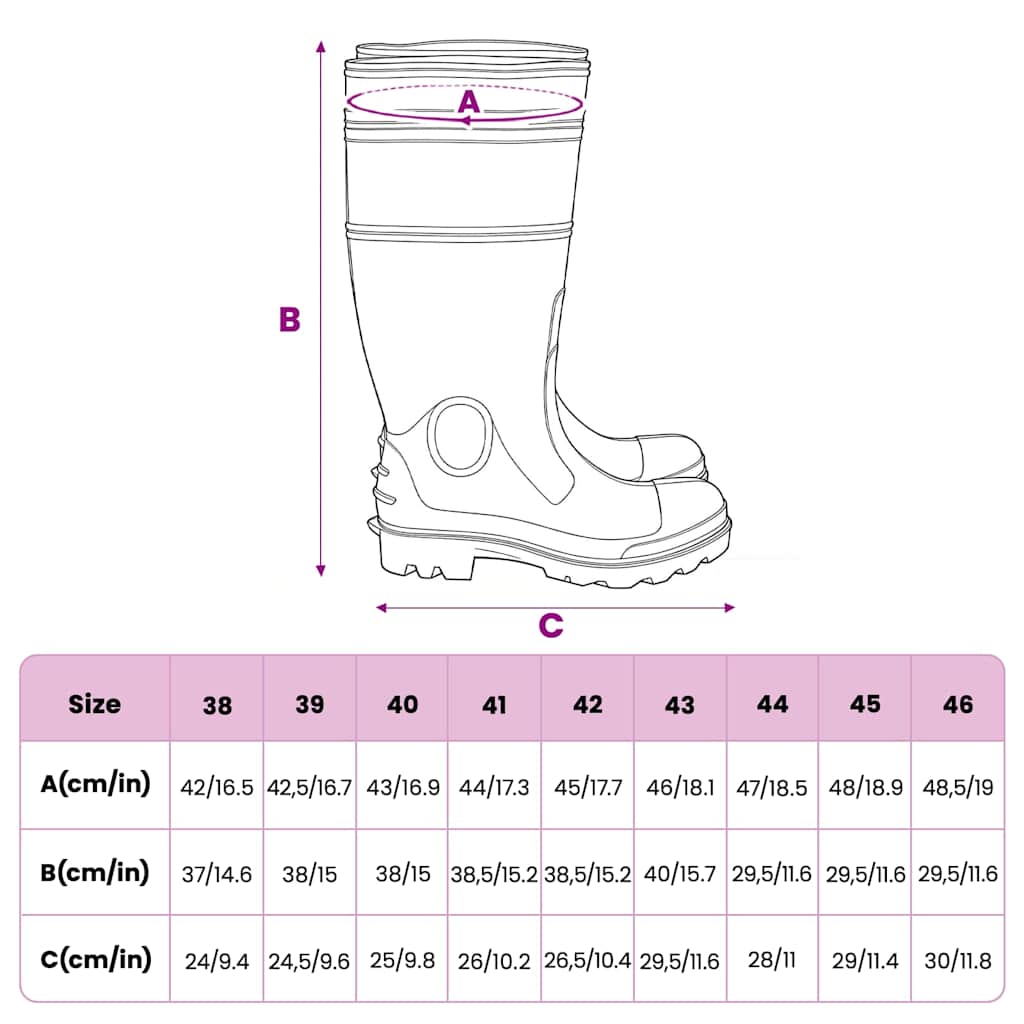 gummistøvler str. 45 PVC sort