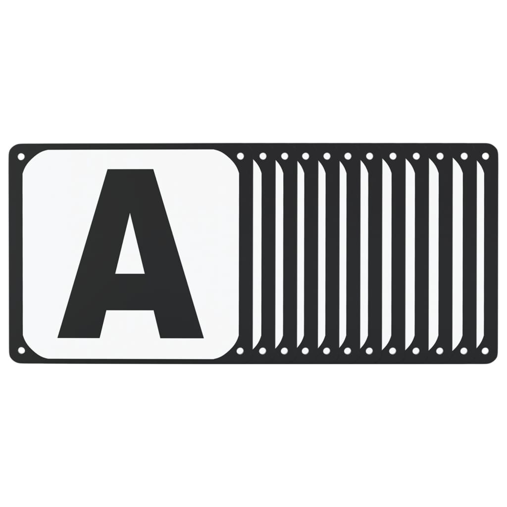 dressurbogstaver 12 stk. stål