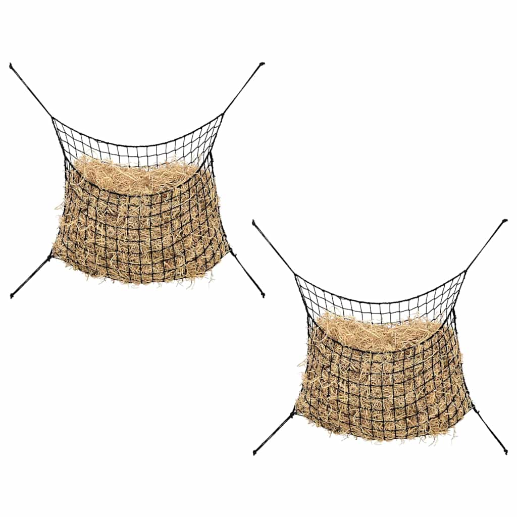 hønet 2 stk. 90x60 cm PP rektangulær sort