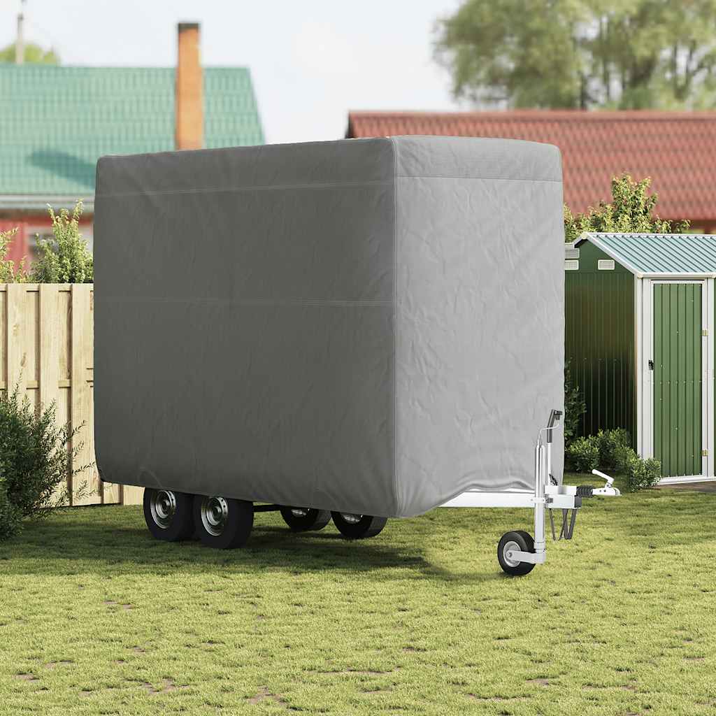 hestetrailerovertræk 334x148x230 cm ikke-vævet stof grå