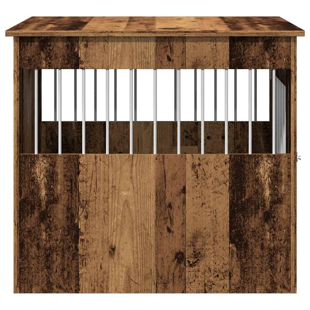 hundebur 64,5x80x71 cm konstrueret træ gammelt træ