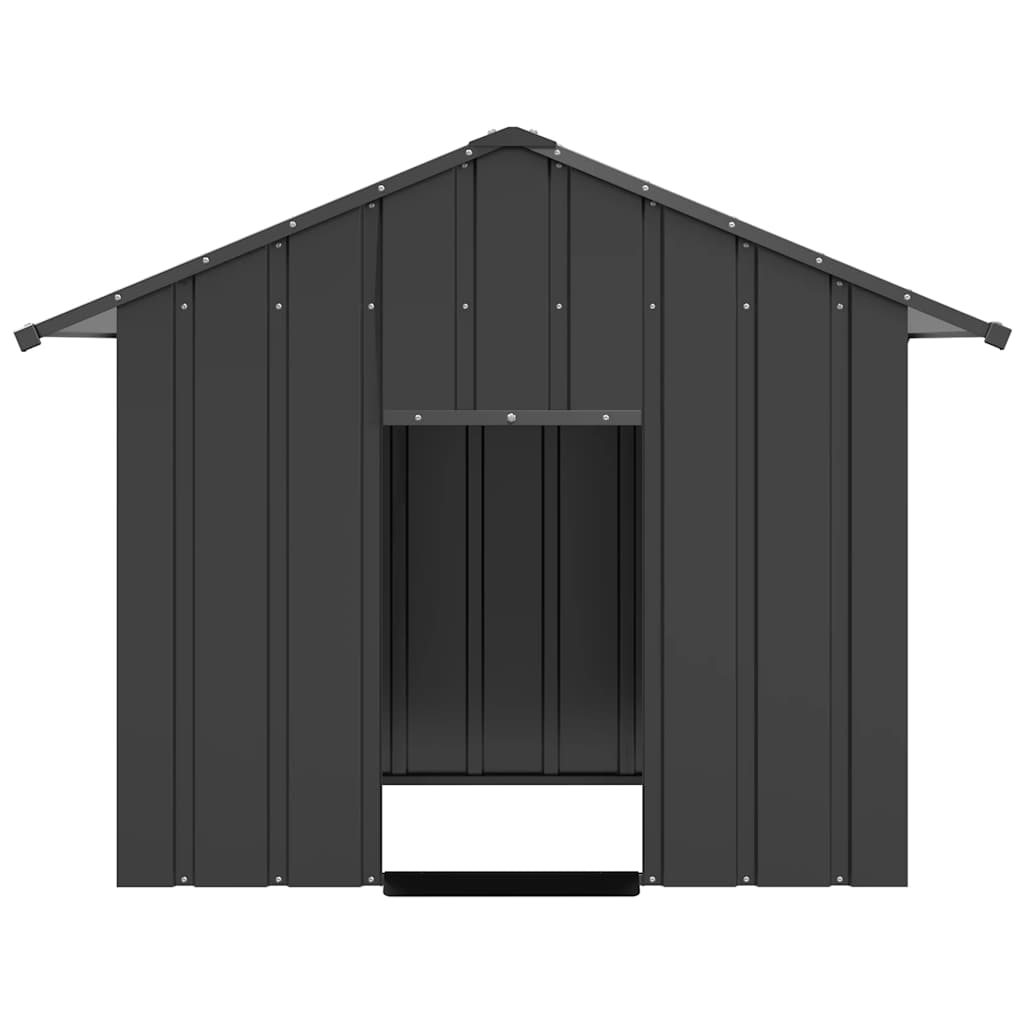 hundehus med tag 131x101x102 cm galvaniseret stål
