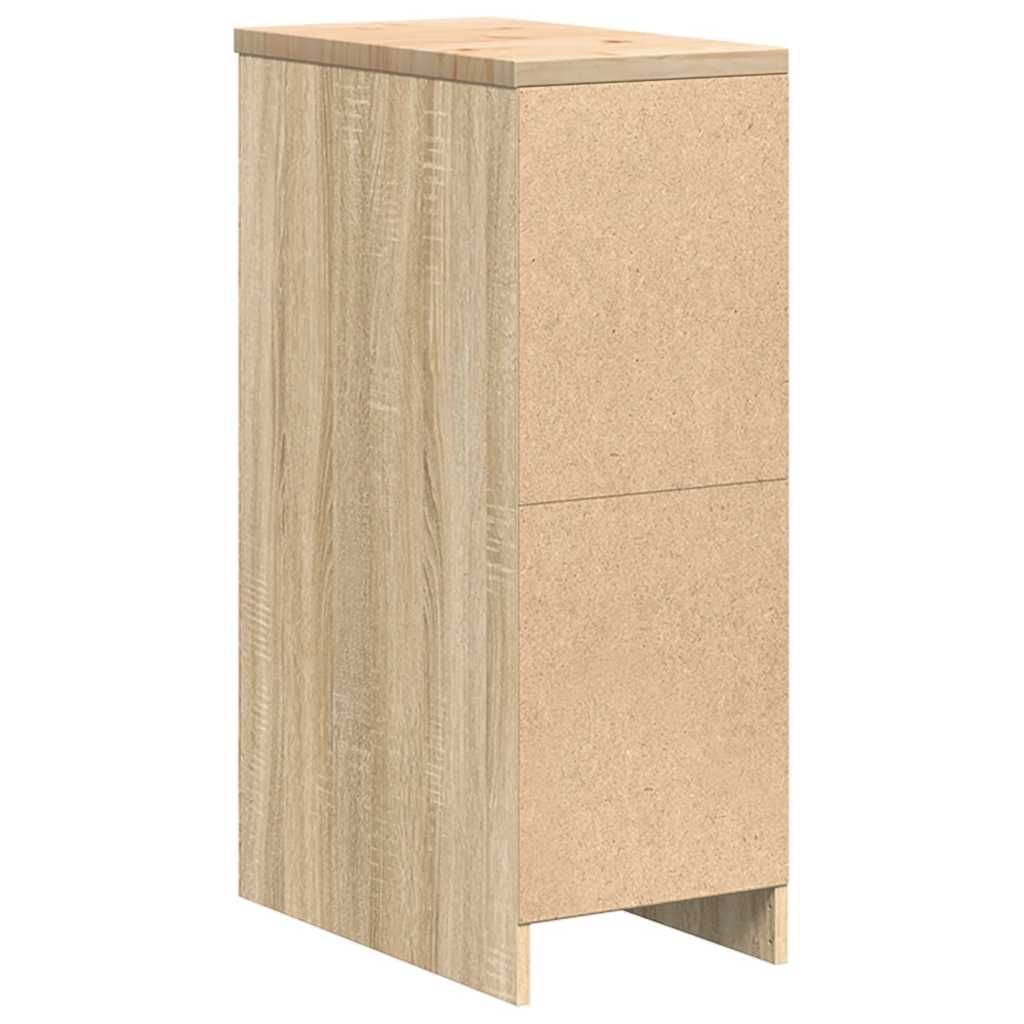 Garageopbevaringsskab Sonoma eg 30x51x85cm Massivt træ Fyrretræ