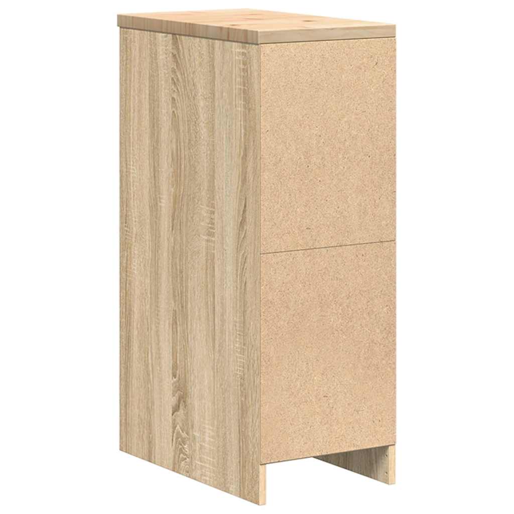 Garageopbevaringsskab Sonoma eg 30x51x85cm Massivt træ Fyrretræ