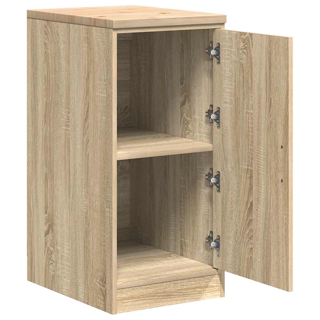 Garageopbevaringsskab Sonoma eg 40x51x85cm Massivt træ Fyrretræ