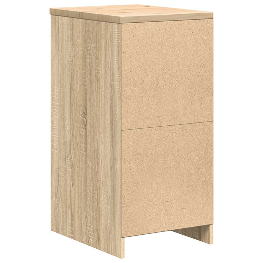Garageopbevaringsskab Sonoma eg 40x51x85cm Massivt træ Fyrretræ