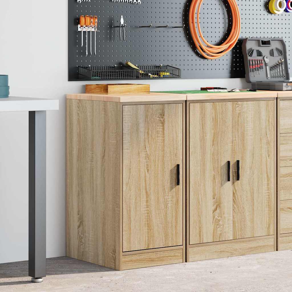 Garageopbevaringsskab Sonoma eg 40x51x85cm Massivt træ Fyrretræ