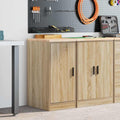 Garageopbevaringsskab Sonoma eg 40x51x85cm Massivt træ Fyrretræ