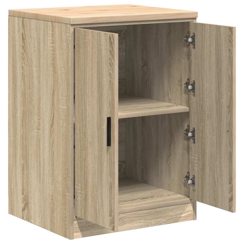 Garageopbevaringsskab Sonoma eg 60x51x85cm Massivt træ Fyrretræ