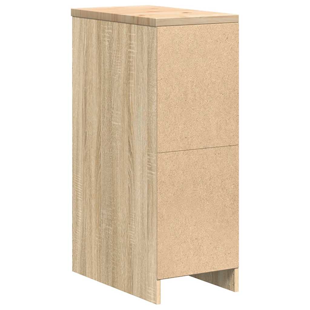 Garageopbevaringsskab Sonoma eg 30x51x85cm Massivt træ Fyrretræ