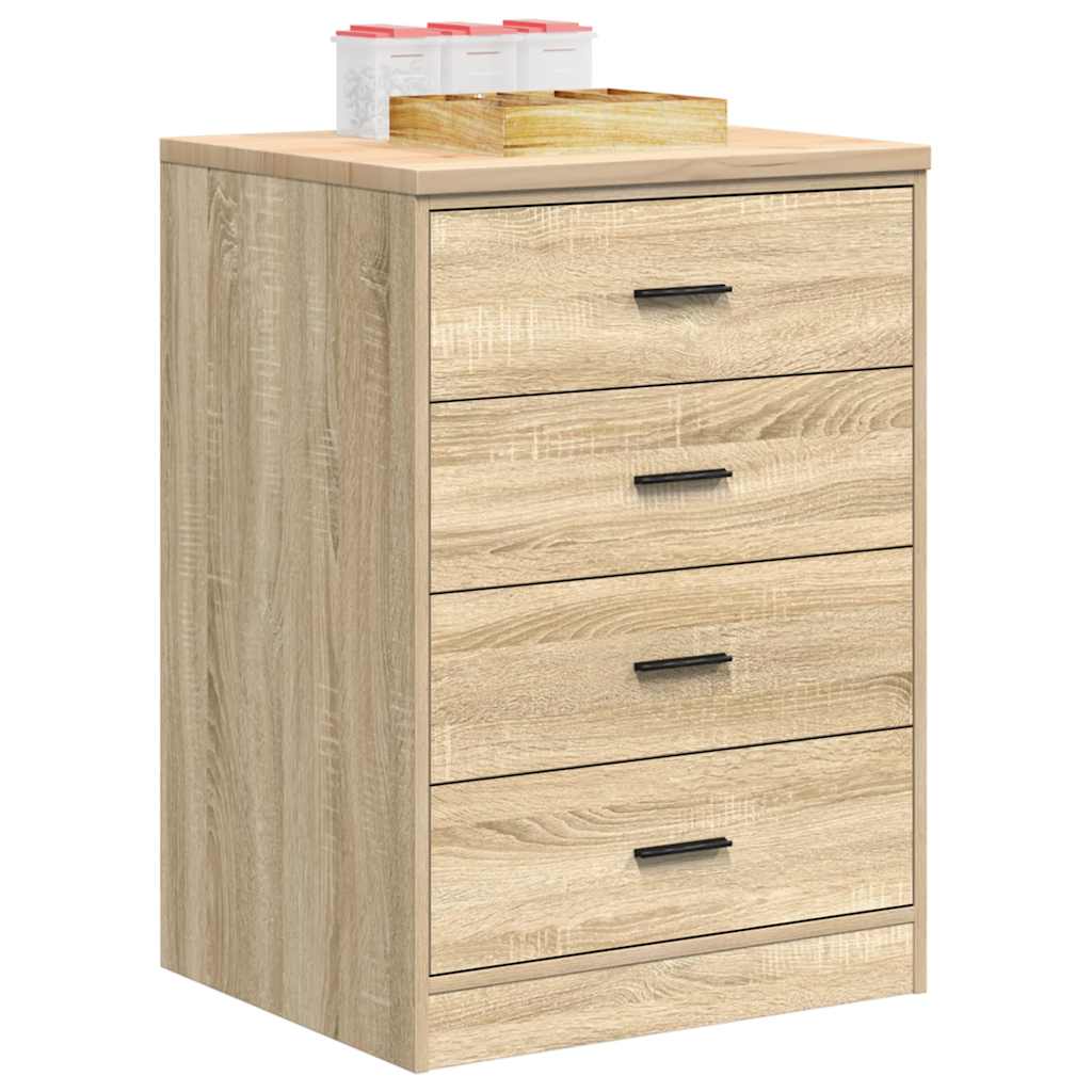 Garageopbevaringsskab Sonoma eg 60x51x85cm Massivt træ Fyrretræ