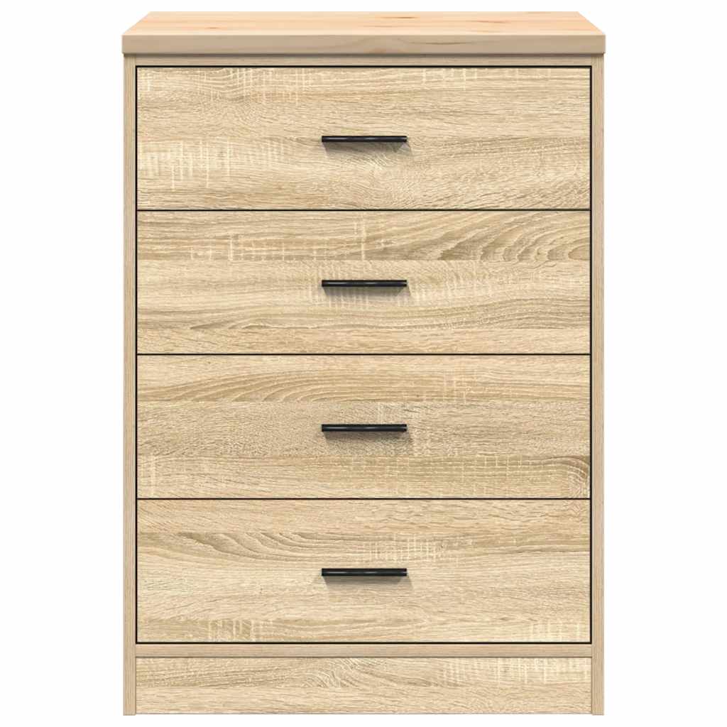 Garageopbevaringsskab Sonoma eg 60x51x85cm Massivt træ Fyrretræ