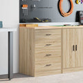 Garageopbevaringsskab Sonoma eg 60x51x85cm Massivt træ Fyrretræ