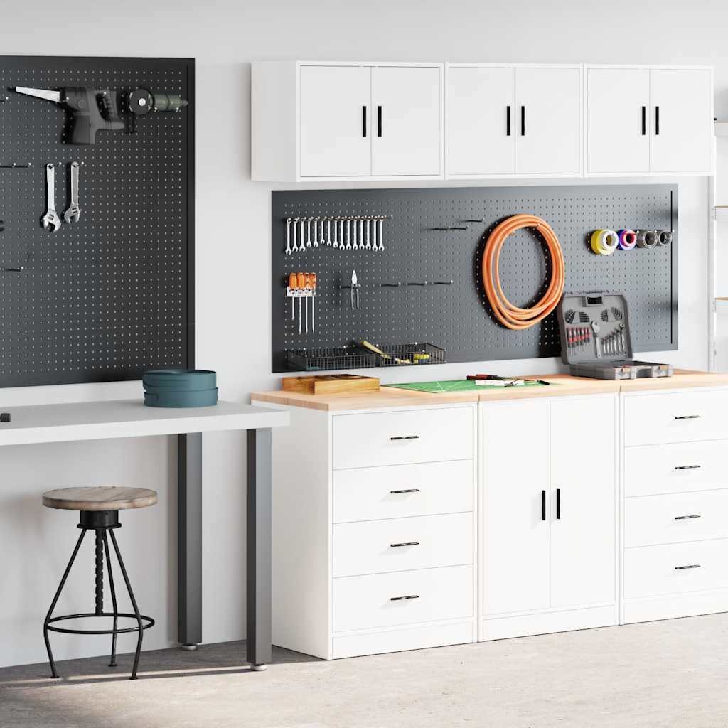 skabe til garagen 2 stk. konstrueret træ hvid