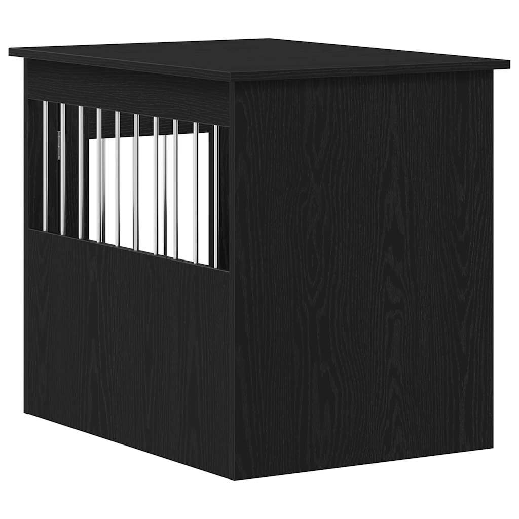 hundeburmøbler sort egetræ 55x75x65 cm konstrueret træ