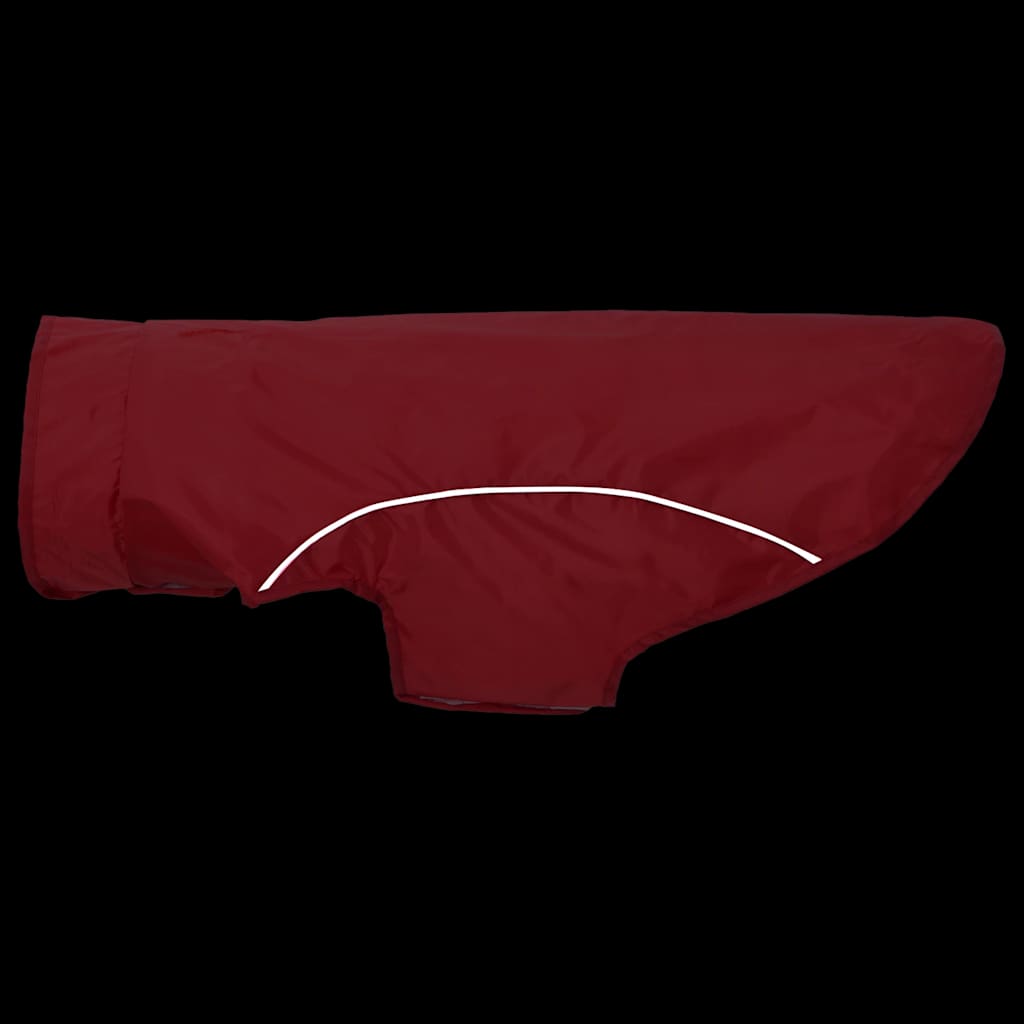 Hunderegnfrakke med refleksstriber polyester XL rød