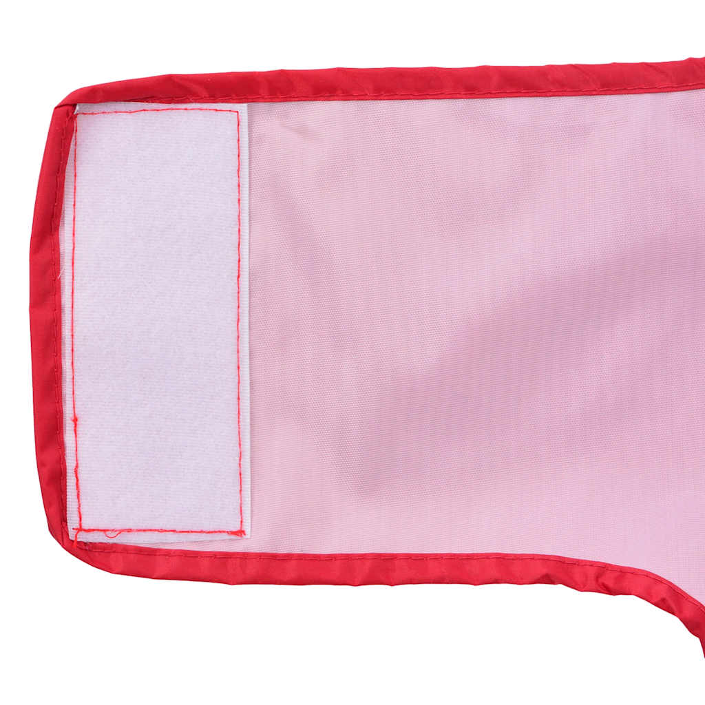 Hunderegnfrakke med refleksstriber polyester XL rød