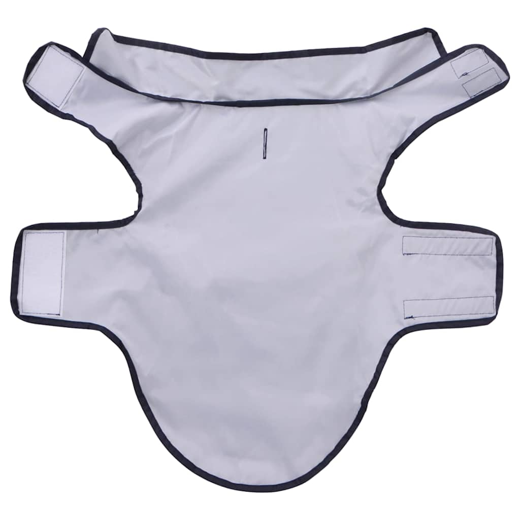 Hunderegnfrakke med refleksstriber polyester M marineblå