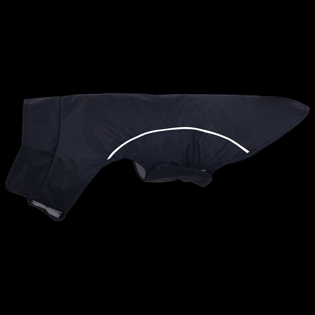 Hunderegnfrakke med refleksstriber polyester M marineblå