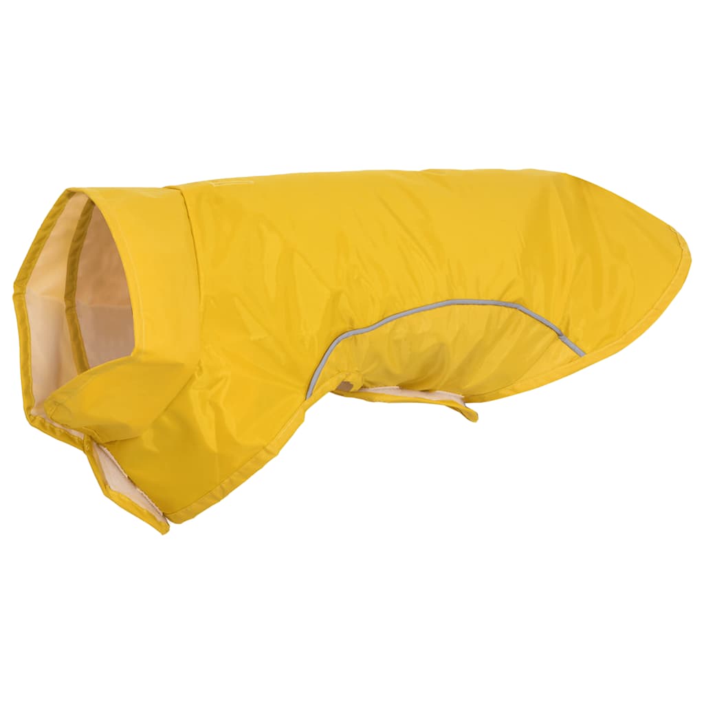 Hunderegnfrakke med refleksstriber polyester XXS gul