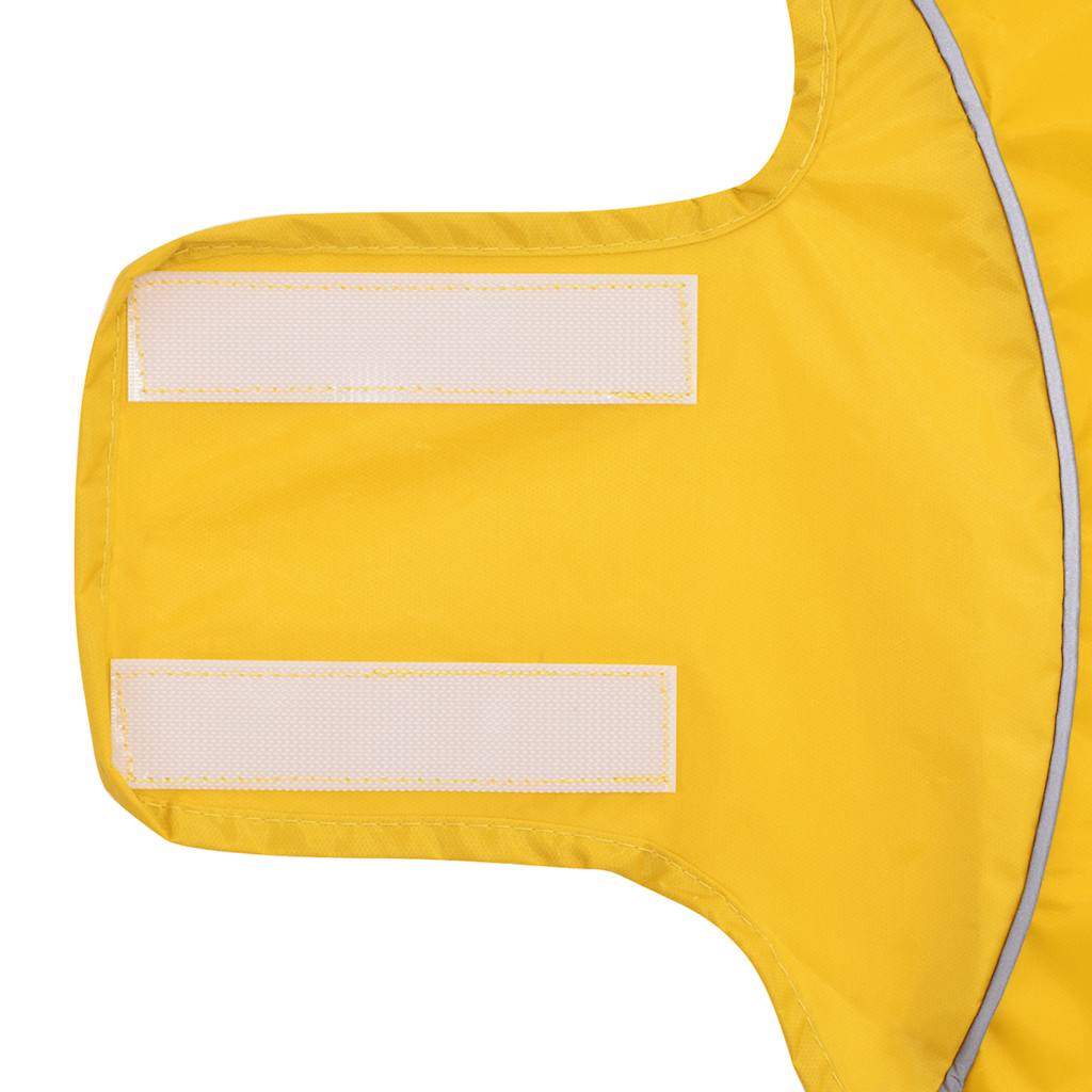 Hunderegnfrakke med refleksstriber polyester XXS gul