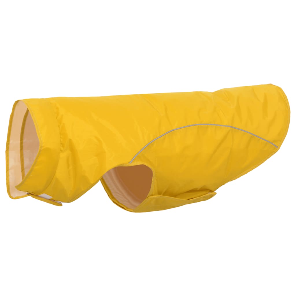 Hunderegnfrakke med refleksstriber polyester 4XL gul
