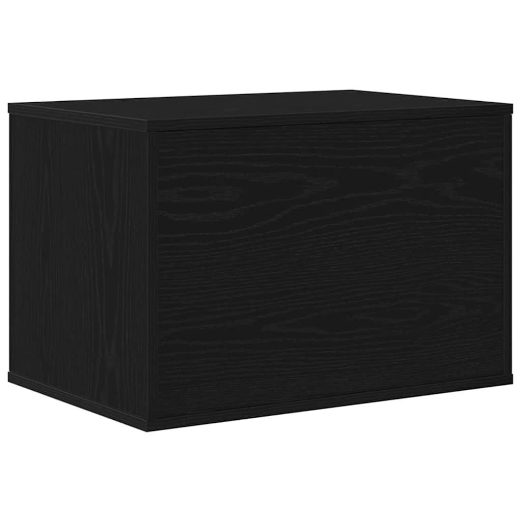 kattebakke sort egetræ 60x40x40 cm konstrueret træ