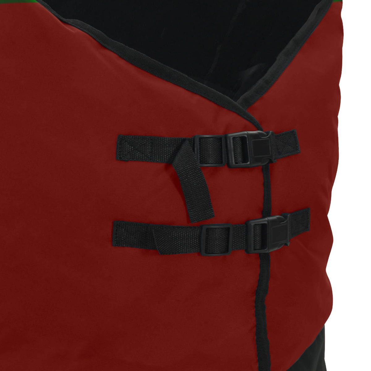 Hestetæppe Bordeaux og Sort 155 cm Polyester