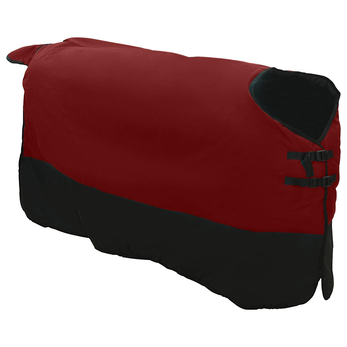 Hestetæppe Bordeaux og Sort 155 cm Polyester