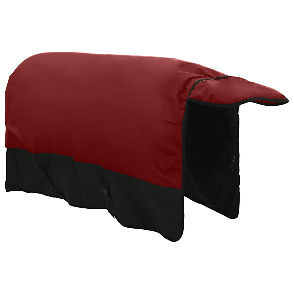 Hestetæppe Bordeaux og Sort 155 cm Polyester