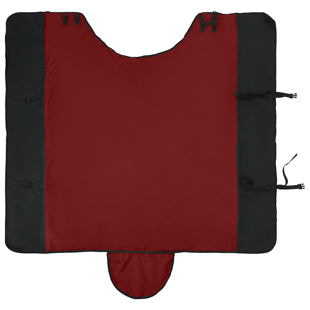 Hestetæppe Bordeaux og Sort 165 cm Polyester