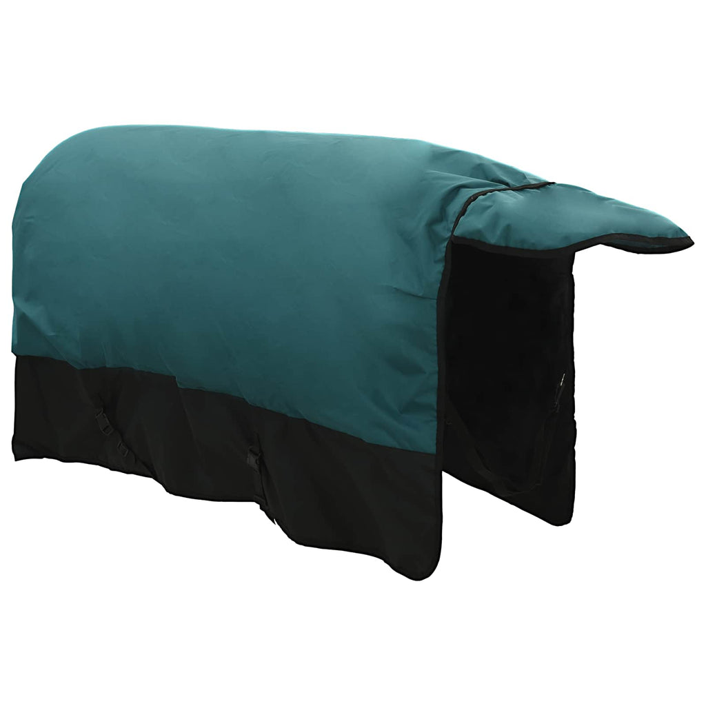 Hestetæppe Mørk Grøn og Sort 85 cm Polyester