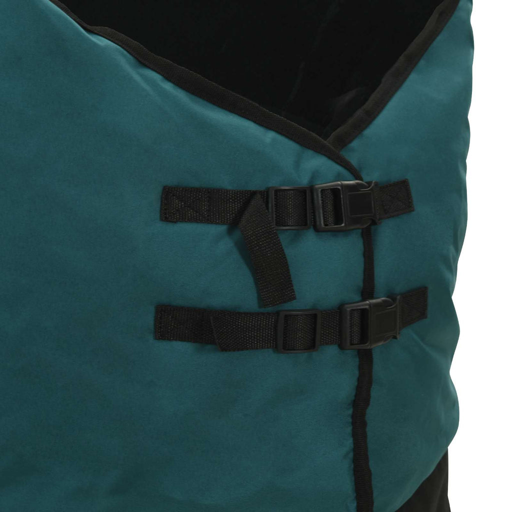 Hestetæppe Mørk Grøn og Sort 115 cm Polyester