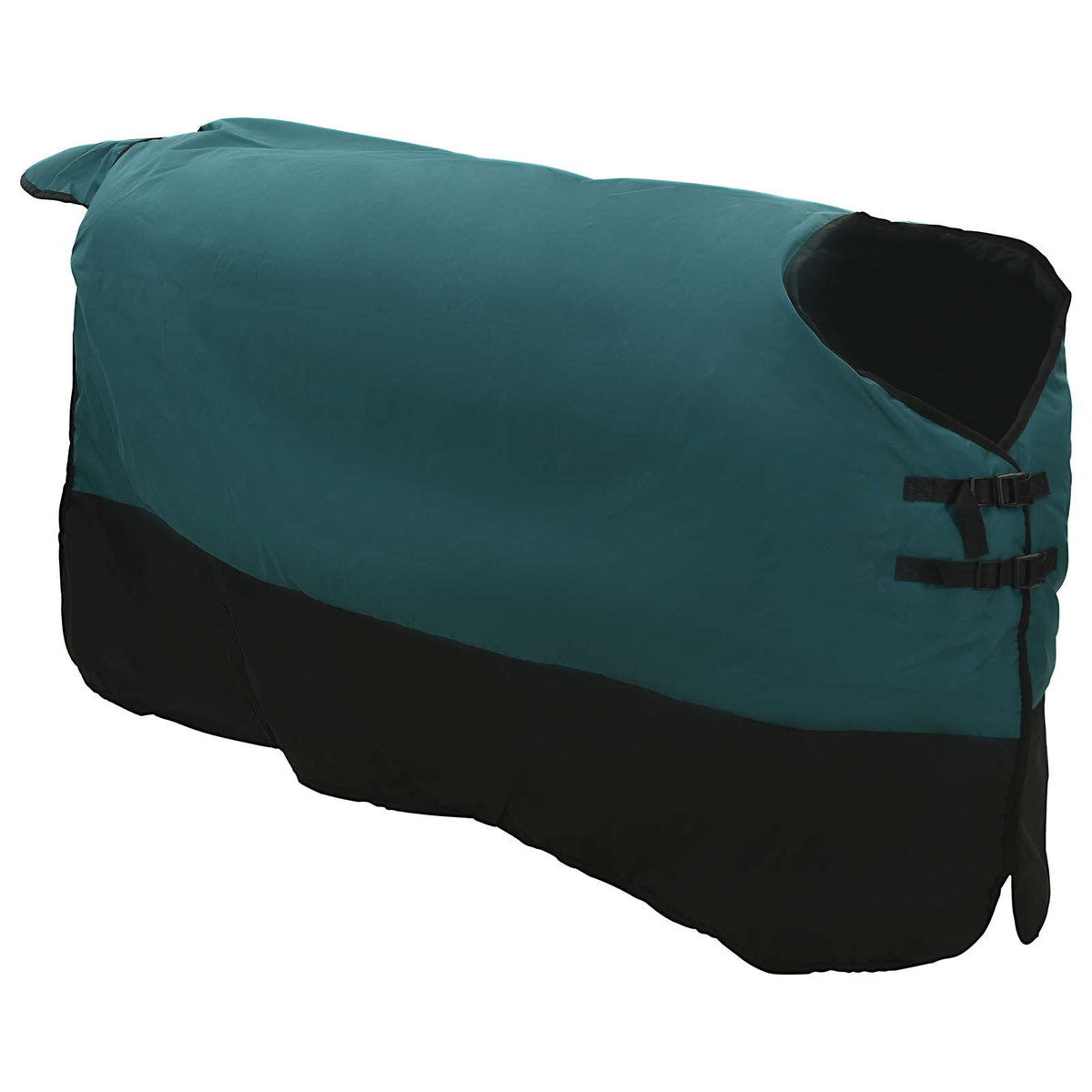 Hestetæppe Mørk Grøn og Sort 165 cm Polyester