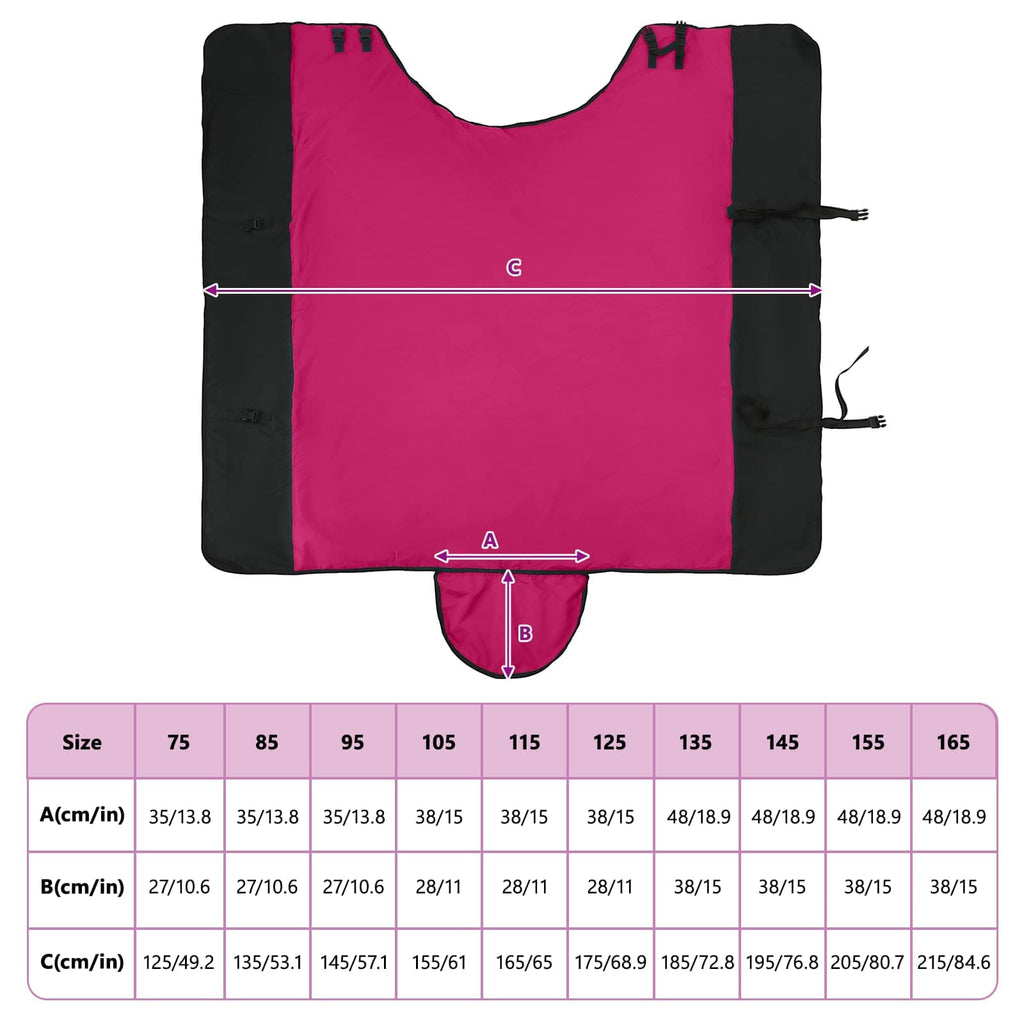Hestetæppe Pink og Sort 85 cm Polyester