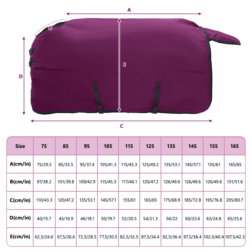 Hestetæppe Fuldt Lilla 85 cm Polyester